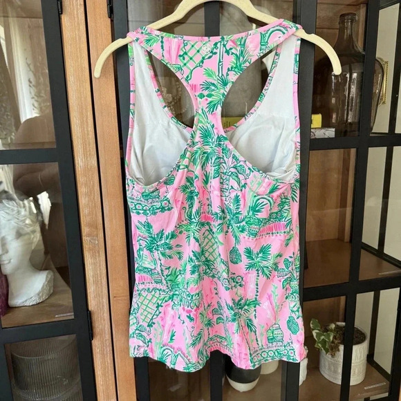 Lilly Pulitzer Tank Top Luxletic X Meryl Mina Built in bra UPF 50 active workout - Picture 3 of 8